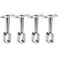 thumbnail image 1 of Soportes de Varilla de Cortina de Ducha, Soporte de Tubo de Armario Montado en la Pared 4pcs para Varilla 16x30mm, Altura 84-105mm (Tono Plateado), 1 of 3