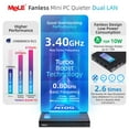 thumbnail image 3 of MeLE Quieter DL Fanless N100 Mini PC 16GB LPDDR4x 512GB SSD Dual LAN 2.5GbE Small Desktop Computer (New), 3 of 9
