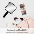 thumbnail image 4 of Four-Color Portable Handheld Makeup Mirror, Portable Gift Fashion Makeup Mirror - black, 4 of 5