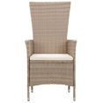 thumbnail image 2 of vidaXL 7 Piece Garden Dining Set with Cushions Beige, 2 of 5
