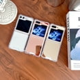 thumbnail image 7 of Compatible with Samsung Galaxy Z Flip 5 5G Acrylic Case for Women Girls, Luxury Glossy Slim Make-up Mirror Shockproof Protective TPU Phone Case Cover for Samsung Galaxy Z Flip 5 6.7 inch, Silver, 7 of 7