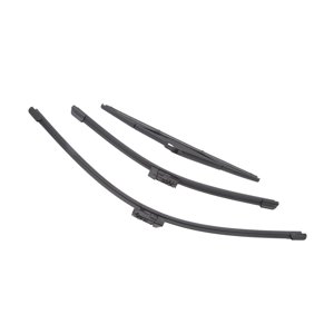 Essuie-glaces, robuste 3Pcs Lames d'essuie-glace Amélioration de la visibilité Réduction du bruit pour la voiture
