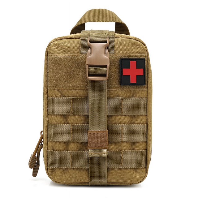 Bolsa táctica para cinturón de primeros auxilios, primeros auxilios Molle multifunción, mochila de supervivencia, bolsa táctica para dispositivos con cruz para senderismo, acampada, militar JM