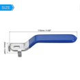 thumbnail image 2 of Lever Handle Iron Chrome Plated Replacement Quarter Turn With Plastic Grip Blue For Dn25 Ball Valve, 2 of 4