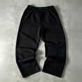 thumbnail image 5 of Men's Wide Leg Sweatpants Elastic Waist Casual Baggy Loose Straight Leg Solid Color Lounge Trousers with Pockets, 5 of 6