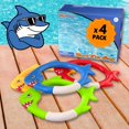 thumbnail image 4 of Juguetes de buceo Haktoys para hundir tiburones y piscinas, paquete de 4 unidades, 4 of 7