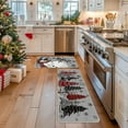 thumbnail image 4 of Costeam 2 Pcs Christmas Kitchen Rug Sets 16x24in+16x48in, Non Slide Backing Floor Mats, Merry Christmas Kitchen Decor, Xmas Kitchen Rugs, Festive Holiday Kitchen Floor Decor, 4 of 6