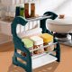 thumbnail image 5 of Kitchen Shelf Rag Drainer Wall Mounted Countertop Hole Frees Shelf Dishwashing Sponge Drainer Rack Organizer, 5 of 6
