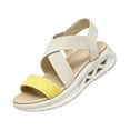 thumbnail image 2 of Willtoo Women's Comfortable Walking Sandals Slingback Lightweight Elastic Ankle Strap Low Wedges Walking Sandals Comfortable Slip On Casual Shoes, 2 of 5