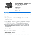 thumbnail image 2 of Main Air Flap Actuator - Compatible with 2005 - 2007 Ford Five Hundred 2006, 2 of 2