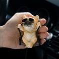 thumbnail image 2 of Accesorios colgantes para espejo de coche de Bulldog Francés, lindos accesorios para espejo retrovisor de perro oscilante para hombres y mujeres (amarillo), 2 of 5