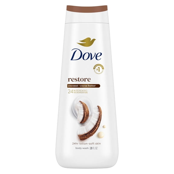 Dove Body Wash Restoring Coconut & Cocoa Butter, 20 FL OZ