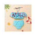 thumbnail image 4 of Liacowi Kid Girl Swimsuit Bikini Two Piece Bathing Suit with Sun Protection Ruffles Swimwear, 4 of 9