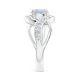 thumbnail image 3 of ANGARA Natural Solitaire Round 1.12 ct Aquamarine Infinity Promise Ring in 14K White Gold for Women (Size-7mm) | March Birthstone, Anniversary, Jewelry Gift for Women | Natural Aquamarine Ring, 3 of 10