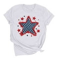 thumbnail image 2 of Cavosen Independence Day Clothes Women Petite 4th of July Short Sleeve Round Neck Tops USA Star Striped Print T Shirts Lady XL Red White and Blue Casual Shirts Patriotic Tunic Tees Patriotic Outfits, 2 of 6