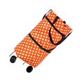 thumbnail image 1 of Naiovety Bolso del carrito de compras con ruedas Tela Oxford cómoda y espaciosa y construcción metálica Almacenamiento y organización del hogar origen naranja, 1 of 6