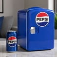 thumbnail image 5 of Pepsi 6 Can Portable Mini Fridge, 4L Personal Cooler with Carrying Handle, AC & 12V Car Adapter, Compact Beverage Cooler for Drinks, Skincare, and Snacks, 5 of 10