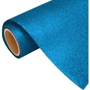 Threadart Glitter Blue 20" Heat Transfer Vinyl Film | By the Yard | Use with Silhouette, etc | Available in Over 40 Colors