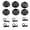 Black, variant on M Buder Premium Metal Guitar Tuning Peg Buttons 6 Pieces Set, Easy to Install Replacement Machine Head Tuner Knobs for Acoustic and Electric Guitars, Includes Screws and Washers, Black