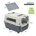 thumbnail image 2 of 18 Inch Hard-Sided Plastic Dog Carrier with Sturdy Handle, 4 Sides Ventilation for Pet Up 22 lbs Small Dogs and Cats Longer Traveling, White+Grey, 2 of 5