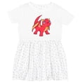 thumbnail image 3 of Inktastic Cute Baby Red Dragon Girls Toddler Dress, 3 of 5