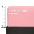 thumbnail image 4 of Super Soft and Durable​​ Microfiber Fitted Sheet, Machine Washable Fitted Bed Sheet with 15 inches Deep Pocket, California King, 72 x 84 inches, Pink, 4 of 7