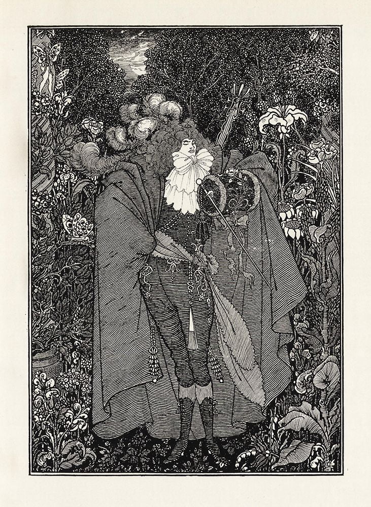 Beardsley, Aubrey 24x32 White Modern Wood Framed Museum Art Print