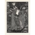 thumbnail image 2 of Beardsley, Aubrey 14x18 White Modern Wood Framed Museum Art Print Titled - Under the Hill 1903 - The Abbe, 2 of 4