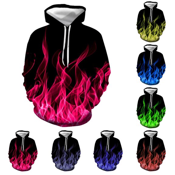 Symoid Men's Graphic Hoodie Big Mens Sweatshirts Jogger Sweat Shirts for Men Casual Sweat Tops ,Pink Size 3XL