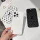 thumbnail image 3 of Funda blanca negra para teléfono iPhone 14ProMax 11 12 13 Pro Max 7 8 Plus X XR XS Max funda protectora completa patrón de letras de lujo, 3 of 4
