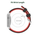thumbnail image 4 of FIEWESEY Compatible for Apple Watch Band 40mm 41mm, Soft Silicone Sport Bands Replacement Strap Compatible with Apple iWatch Series SE/9/8/7/6/5/4/3/2/1 All Models(Black+Red), 4 of 5