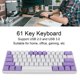 thumbnail image 3 of Teclado Con Cable USB, Tecla Tecleta Sin Conflicto Teclado Mecánnico 61 Teclas Diseño Ergonímico Switch Blue Diseño 60% Comendido Haga para El Trabajo de la Oficina, 3 of 7