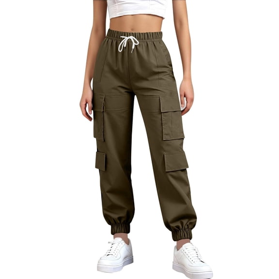 Certgust Under $30 Palazzo Pants for Women Palazzo Pants for Women Wide Leg Flowy Drawstring Elastic Waist Trousers with Pockets Vacation Outfits