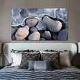 thumbnail image 2 of Large Framed Icy Stones Wall Art Novel Stones Under Ice Wall Decor Winter River Painting For Livingroom Bedroom Decoration Framed Painting Ready to Hang, 2 of 7