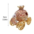 thumbnail image 2 of Klon Jewelry Hinged Metal Enamel Figurine Collectible Wedding Ring Holder Rabbit Sculpture Easter ., 2 of 5