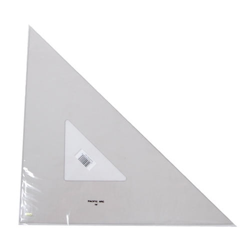 PACIFIC ARC 2045TG18 TRIANGLE 45/90 TOPAZ ACRYLIC W/INKING EDGE 18 INCH