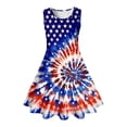 thumbnail image 4 of Bainana Girls 4Th Of July Patriotic Dress Kids Sleeveless Anniversary Sundress Toddler And Tweens Celebration American Freedom 250 Years Dress Blue Size 7-8 Years, 4 of 4