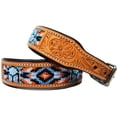 thumbnail image 2 of XSmall 9''- 13'' Full-Grain Genuine Padded Leather Beaded  Dog Puppy Collar 6044, 2 of 3