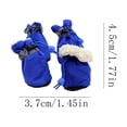 thumbnail image 3 of Winter Dog Shoes with Reflective Tape, Fleece Warm Pet Boots, Drawstring for Small & Medium Dogs, Non-Slip Soles, Indoor & Outdoor Protectio Blue, 3 of 5