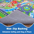thumbnail image 6 of Socofuz Kids Learning & Game Rug 3'x4', Non-Slip Carpet, Kids Car Town City Roadmap Rug for Playroom Bedroom Boys, Track Carpet Kids Car Play Rugs, 6 of 9