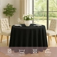 thumbnail image 5 of 120" Round Polyester Tablecloth Black- 1pc. for Home décor, Weddings, Party events, or Restaurants., 5 of 6