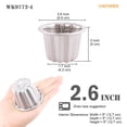 thumbnail image 6 of CHEFMADE Canele Mold Cake Pan, 2.6-inch 4Pcs Non-Stick Canele Muffin Bakeware Cupcake Pan for Oven Baking , Dishwasher Safe(Champagne Gold), 6 of 7