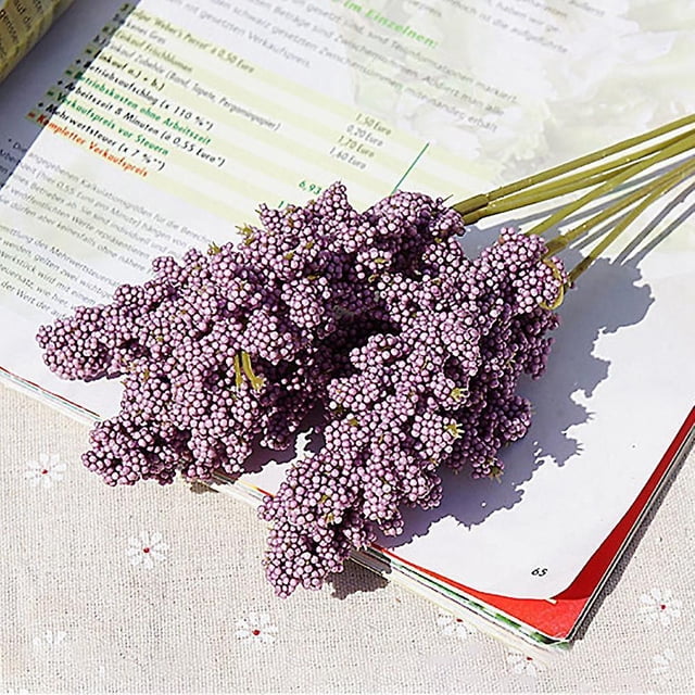Material de ramo de decoración de plantas de flores artificiales de lavanda ShuxiuWang 8390606643520