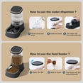 thumbnail image 5 of Nomipaw Automatic Cat Feeder and Food Dispenser Gravity Pet Feeder Cat Dog Bowls for Water and Food 2Pcs, 5 of 6