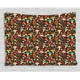 thumbnail image 1 of Kids Tapestry, Mushroom Paradise by Assorted Abstract Fungi Types and Forest Plants Hand Drawn Style, Wall Hanging for Bedroom Living Room Dorm Decor, 80W X 60L Inches, Multicolor, by Ambesonne, 1 of 2