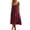 Wine, variant on FASHOFT Backless Cami Dress for Women Backless Dresses Spaghetti Strap Flowy V Neck Midi Dress 2026 Summer Casual Solid Color Sleeveless Coffee XXL