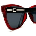thumbnail image 4 of Women's Classic Polarized Horn Rimmed Sunglasses - "True Love" - Red, 4 of 6