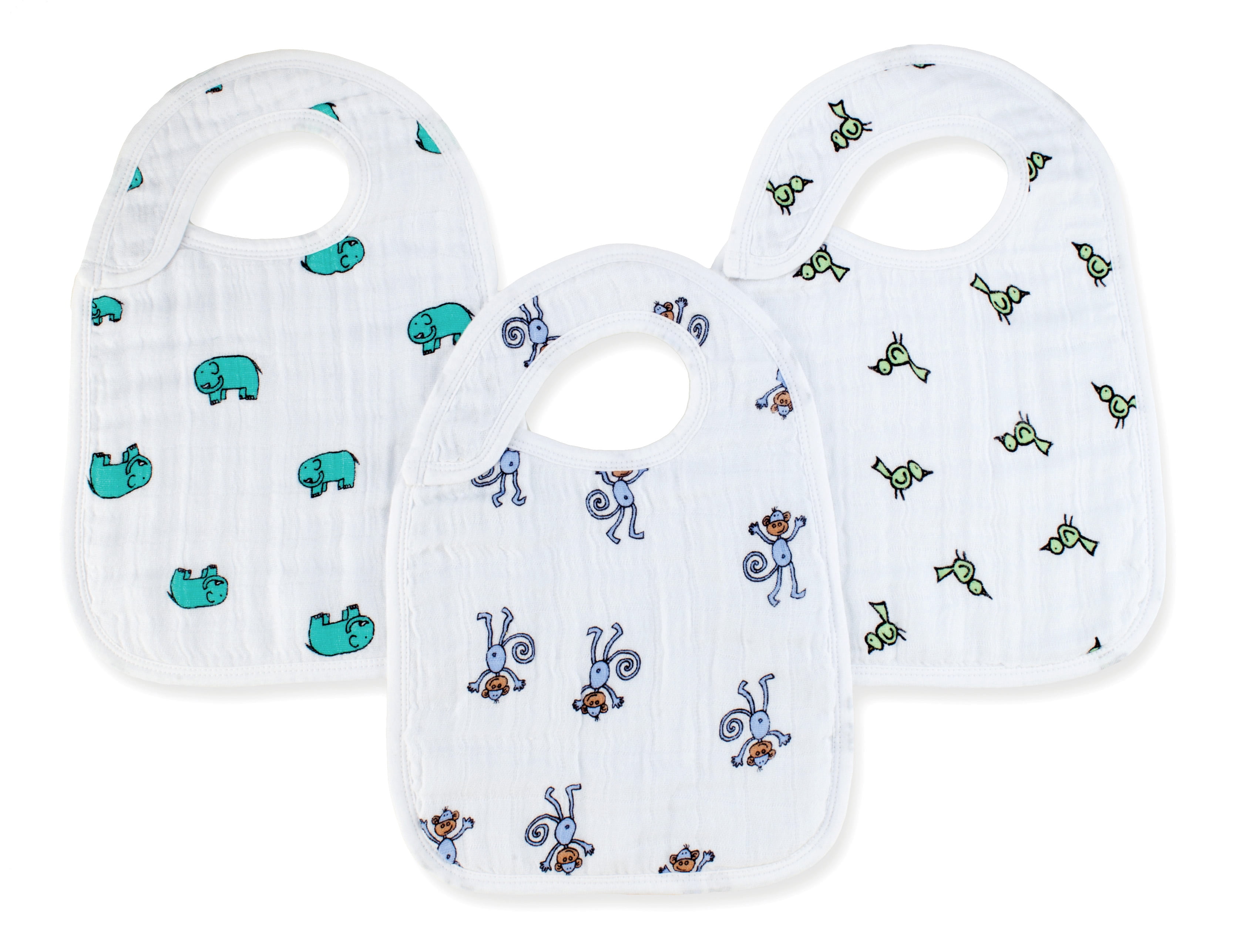 aden + anais classic snap bibs jungle jam 3pack