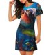 thumbnail image 2 of Fotbe Ice Blue Ocean Sea Turtle Bata de Dormir para Mujer con Estampado, Camisón de Algodón de Manga Corta, Ropa de Dormir Casual, 2 of 6