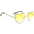 thumbnail image 1 of Gafas de sol para mujer Sunnimix de montura de corazón lentes teñidas para fiestas Amarillo, 1 of 5